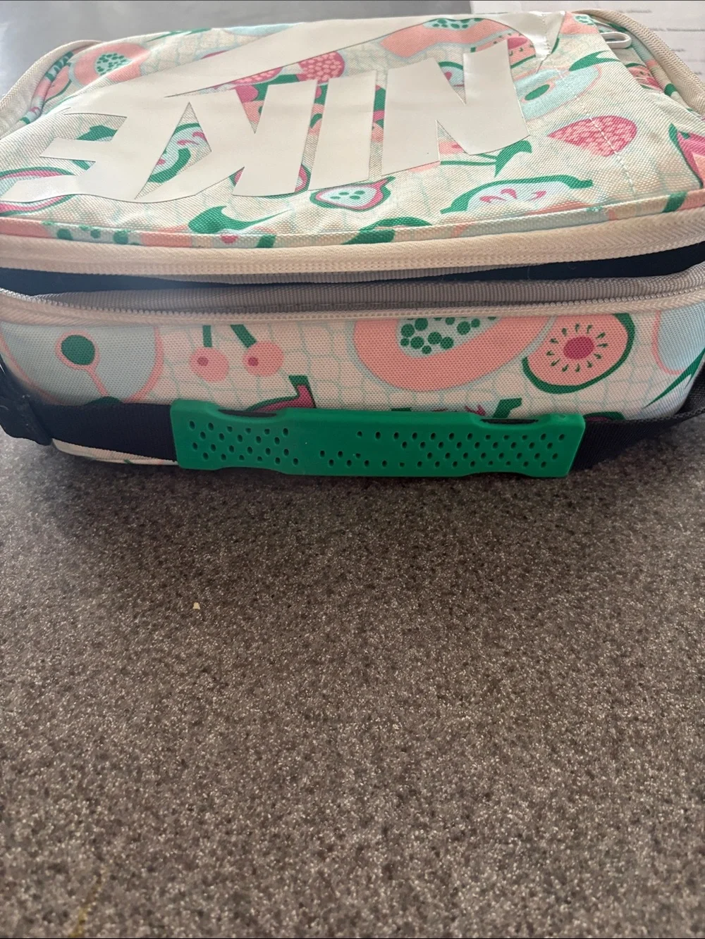 Nike White Logo Pink & Green Fruit lunch box